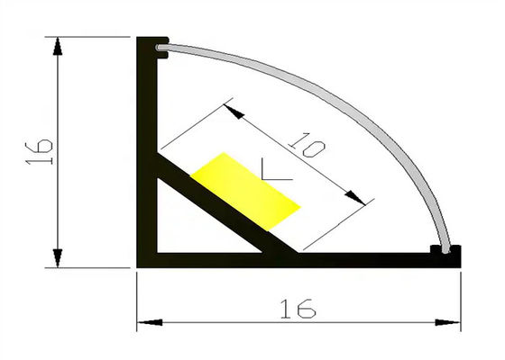 OEM Anodizing Aluminum Extrusion Profiles For LED Strip Lighting ISO9001