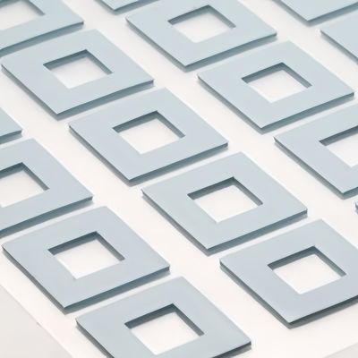 Thermally Conductive Grey High Temperature Silicone Rubber Pad With 0.3mm To 15mm Samples Available